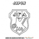 Coloriage du blason de foot du Japon