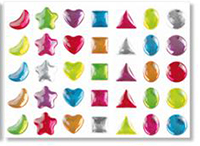 140 stickers strass cristal auto-adhésifs